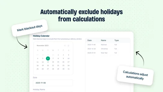 Estimated Delivery Date Pro screenshot