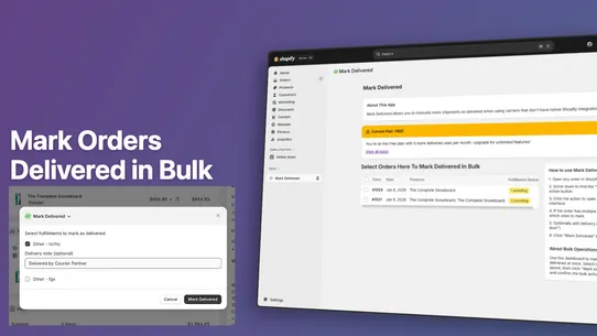 Mark Delivered screenshot