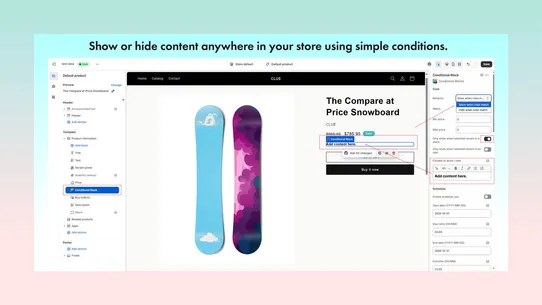 Conditional Blocks screenshot