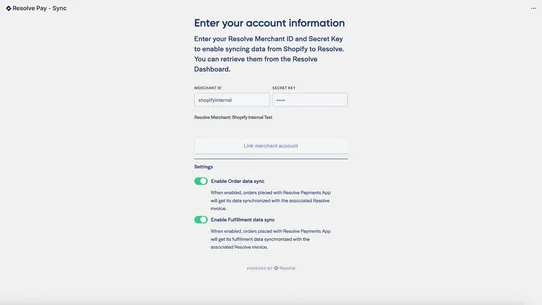 Resolve Sync screenshot