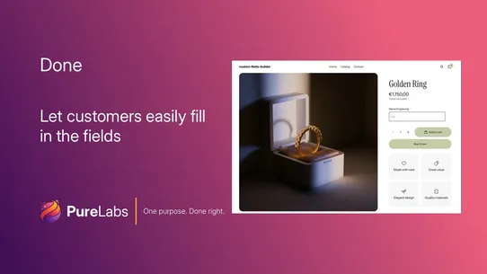 Pure Product Options screenshot