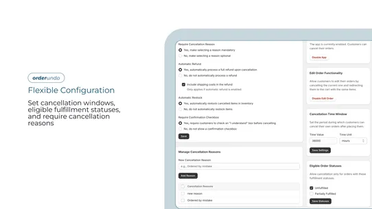 Order Undo ‑ Cancel Edit Order screenshot