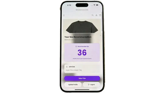 Polypo AI Size Recommender screenshot