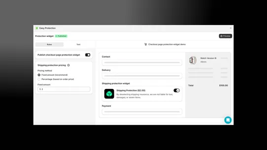 Easy Shipping Protection screenshot