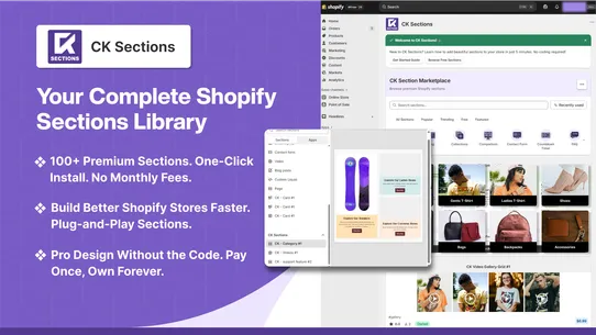CK Sections Theme Store Design screenshot