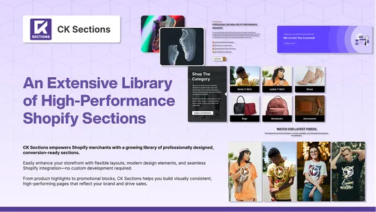 CK Sections Theme Store Design screenshot