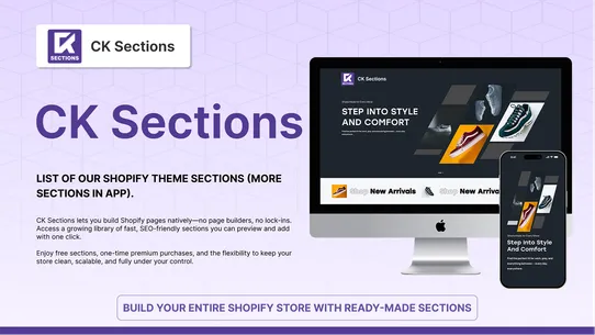 CK Sections Theme Store Design screenshot