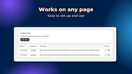 Embed  LinkedIn Videos screenshot