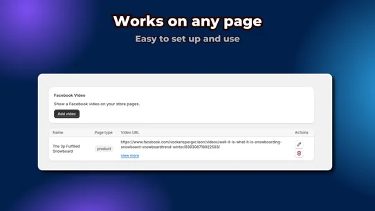 Embed Facebook Video screenshot