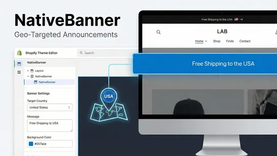 NativeBanner – GeoTargeted Bar screenshot