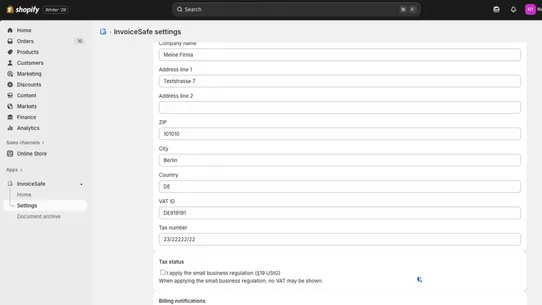 InvoiceSafe screenshot