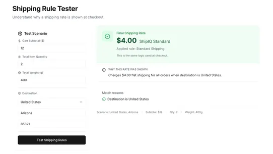 ShipIQ ‑ Smart Shipping Rules screenshot