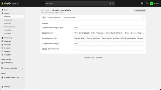 CatMap: Google Taxonomy Fixer screenshot