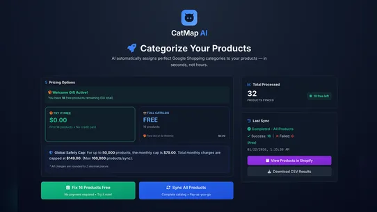 CatMap: AI Shopping Feed Fix screenshot