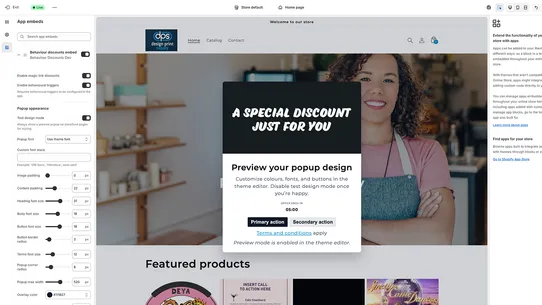 Behaviour Discounts screenshot