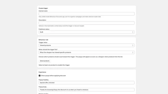 Behaviour Discounts screenshot