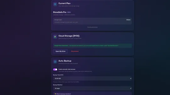 StoreSafe ‑ Backup &amp; Restore screenshot