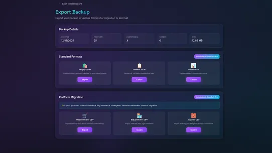 StoreSafe ‑ Backup &amp; Restore screenshot