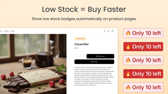 BadgeIt: Low Stock Badge screenshot
