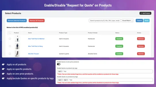C: Request Quote ‑ Hide Price screenshot