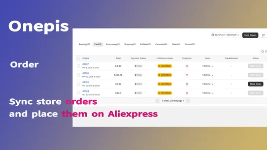 Onepis‑AliExpress Dropshipping screenshot