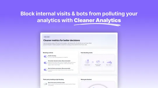 Cleaner Analytics: Block bots screenshot