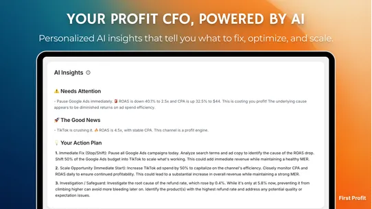 First Profit – AI Analytics screenshot
