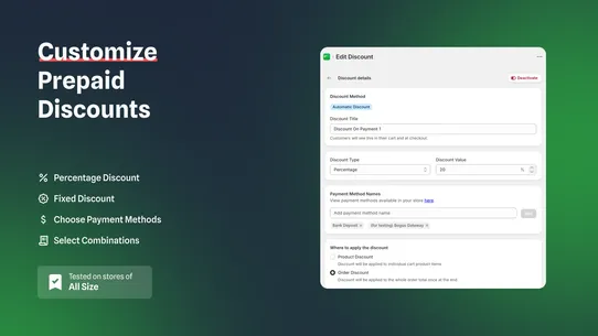 Oak Prepaid Discount screenshot