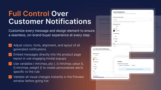 Commetiq Order Limits Quantity screenshot