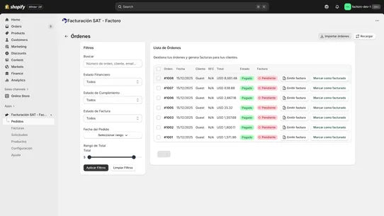 Facturacion SAT ‑ Factoro screenshot