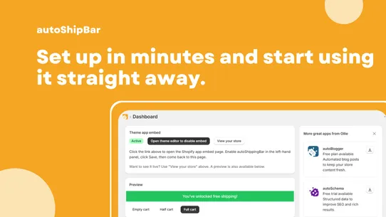 autoShip | Free Shipping Bar screenshot