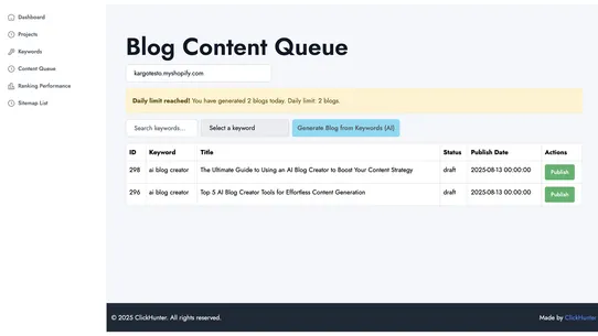 AutoContent Pro screenshot