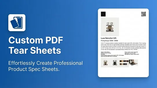 Custom PDF Tear Sheets screenshot