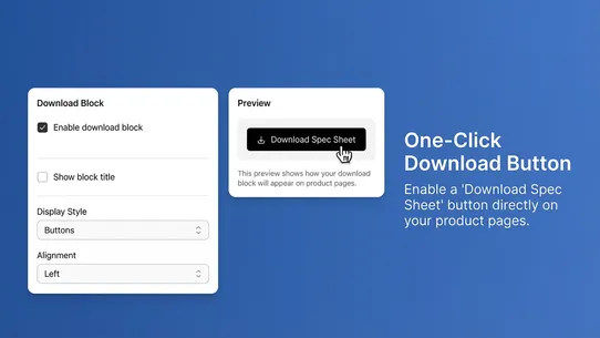 Custom PDF Tear Sheets screenshot