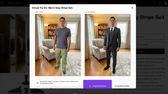 A&amp;A Virtual Try‑On screenshot