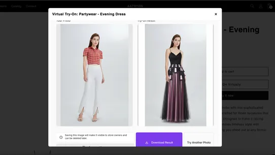 A&amp;A Virtual Try‑On screenshot