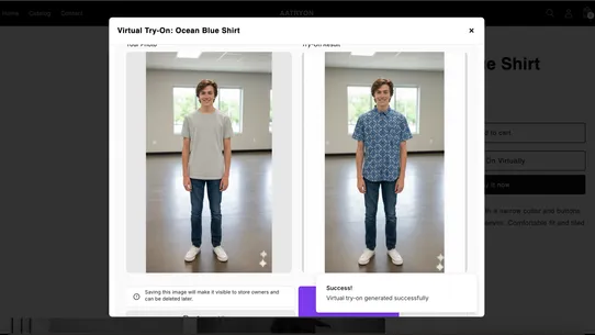 A&amp;A Virtual Try‑On screenshot