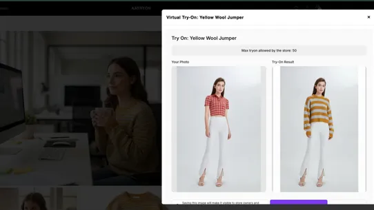 A&amp;A Virtual Try‑On screenshot
