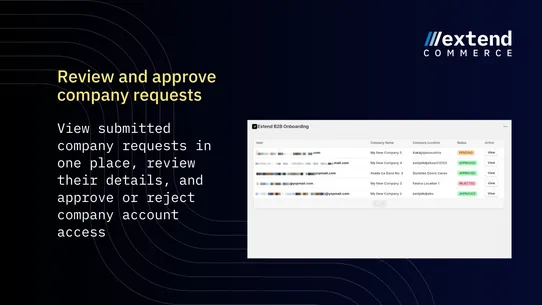 Extend B2B Onboarding screenshot