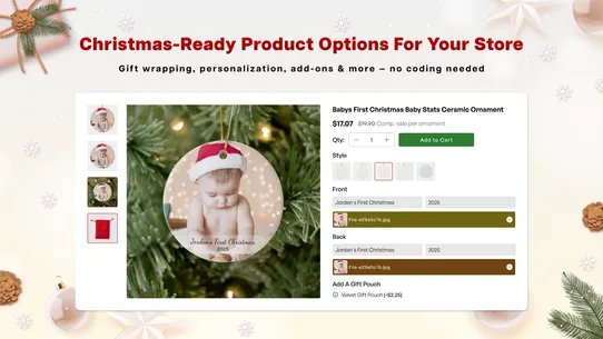 Globo Product Options, Variant screenshot