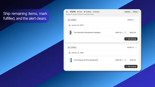 FP1 – Partial Fulfillment Flag screenshot