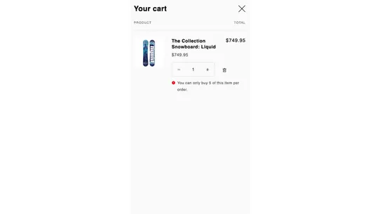 Akia Order Limits &amp; Rules screenshot