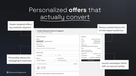 Advanced Customer Segments screenshot