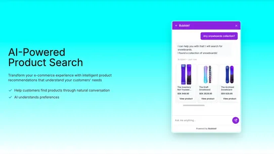 BubblaV AI Assistant screenshot
