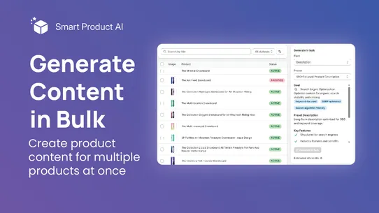 BB AI Product Description screenshot