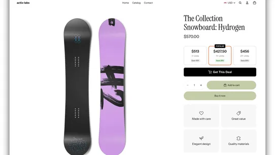 Actix Bundles Quantity Breaks screenshot