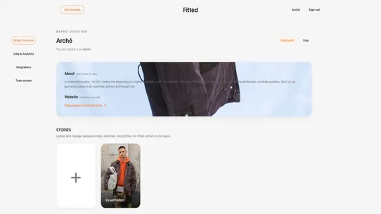 Fitted Portal screenshot