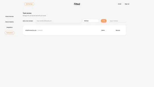 Fitted Portal screenshot