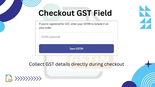 Checkout GST Number Field screenshot