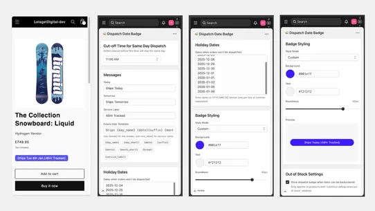 LGD ‑ Dispatch Date Badge screenshot